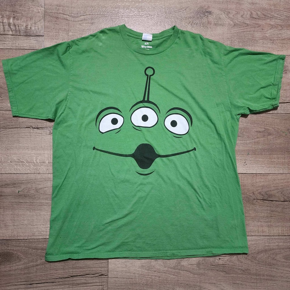 Disney Pixar Toy Story Alien Graphic T-Shirt Mens 2XL Green Little Green Men Tee